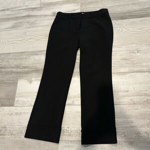 Trina Tark size 2 black wide cuff pant zip front like new